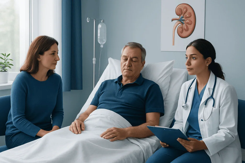 What happens during emergency hospital care — emergency treatment for kidney failure