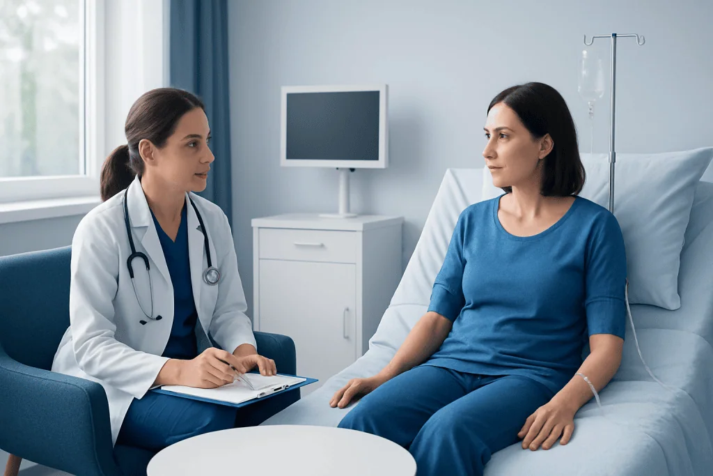 What happens during the procedure — intra arterial chemotherapy