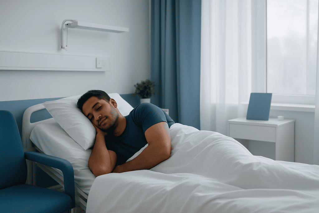 What healthy sleep may look and feel like — person sleeping