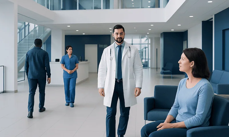 What Is a High Dose of Klonopin? Here Is What the Evidence Says 4 Medical team in hospital lobby with doctor and patient.