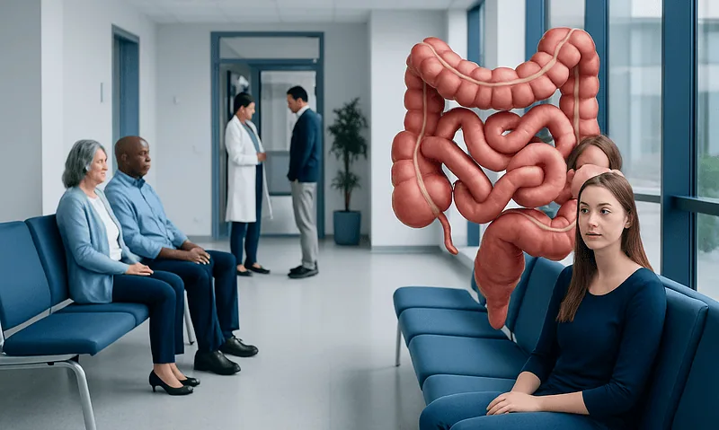 Medical consultation on digestive health with a focus on the intestines.