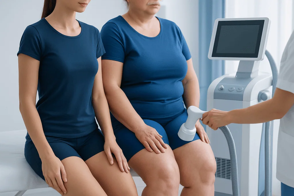 Medical consultation for lipedema and cellulite assessment at Acibadem Hospital.