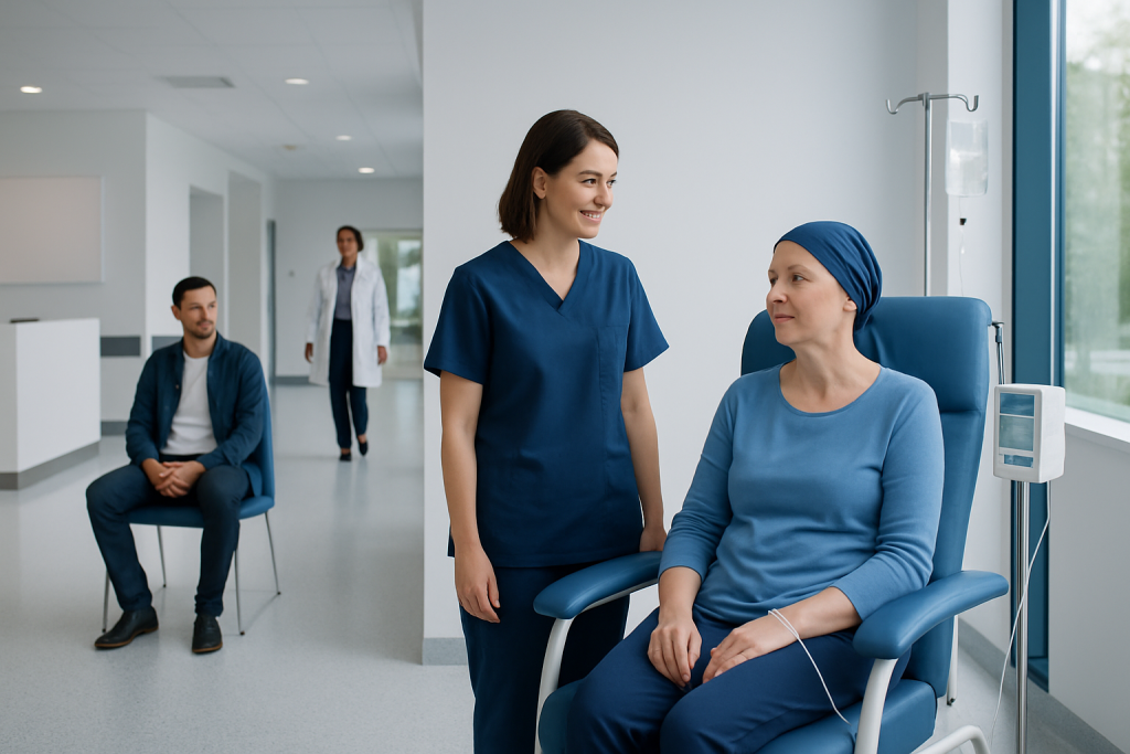 What's Chemotherapy: How It Works, Results and What to Expect 1 Oncologist consulting with a patient undergoing chemotherapy at Acibadem Hospital.