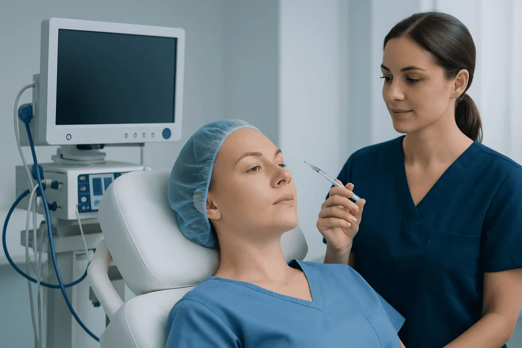 Which forehead area is being treated? — how many units of botox for forehead