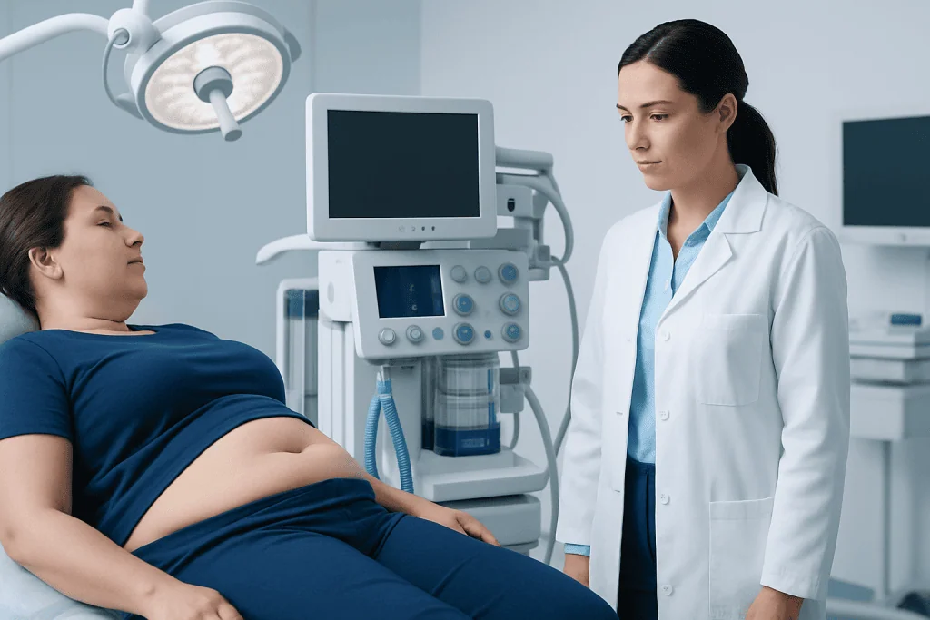 Patient undergoing pre-surgical consultation at Acibadem Hospital.