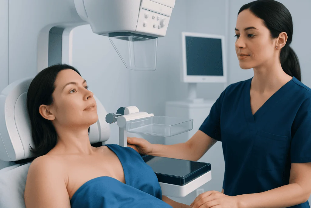 Breast cancer screening consultation at Acibadem Hospital.