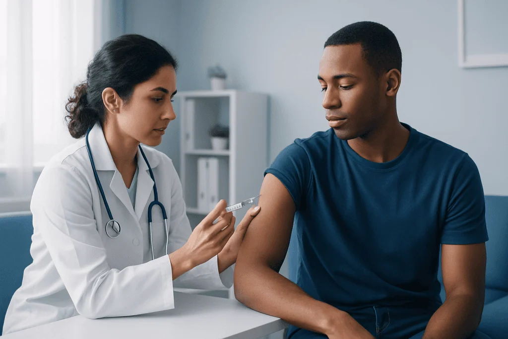 Who may benefit and typhoid injection or pills — typhoid injection
