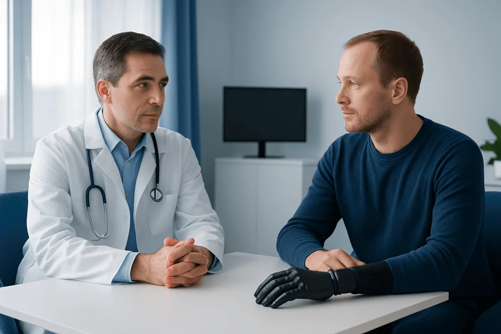 Who may benefit and what affects suitability — prosthetic hand