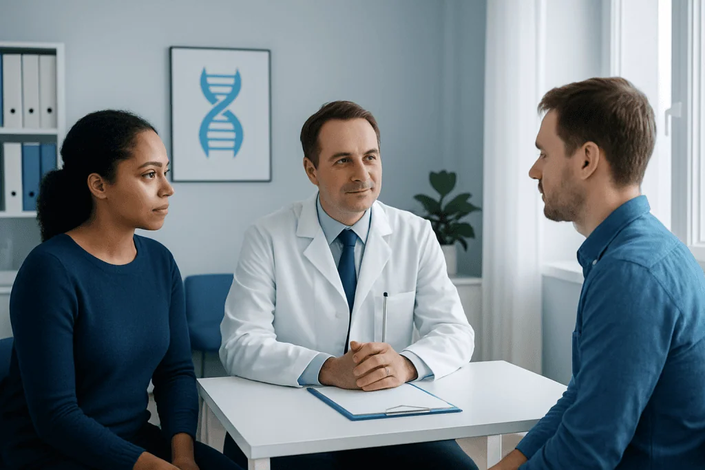 Who may benefit from a genetics consultation? — genetic specialist