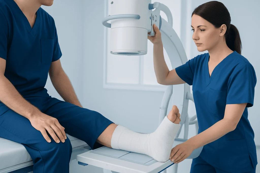 Who may need an ankle X-ray? — xray fractured ankle