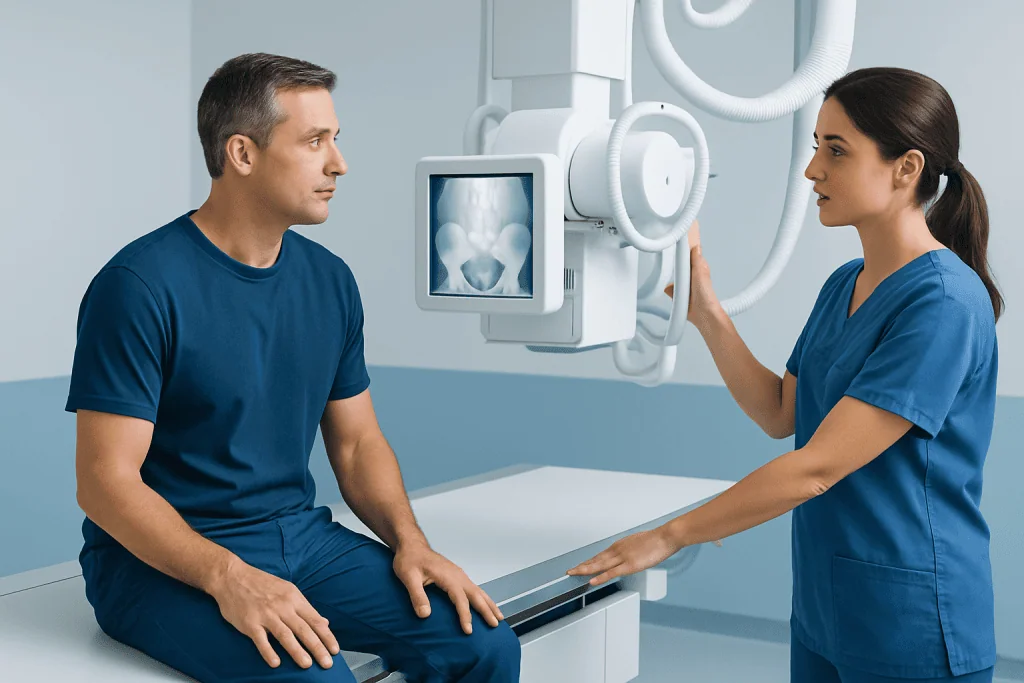 Why a clinician may recommend a hip xray — hip xray