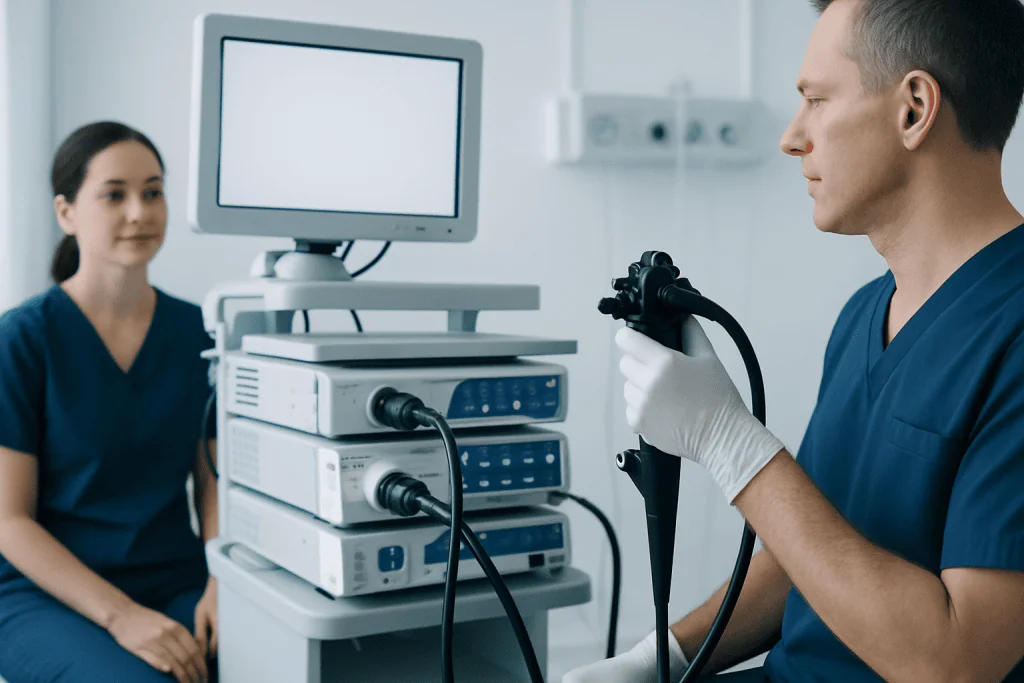 Endoscopy procedure at Acibadem Hospital for gastrointestinal health assessment.