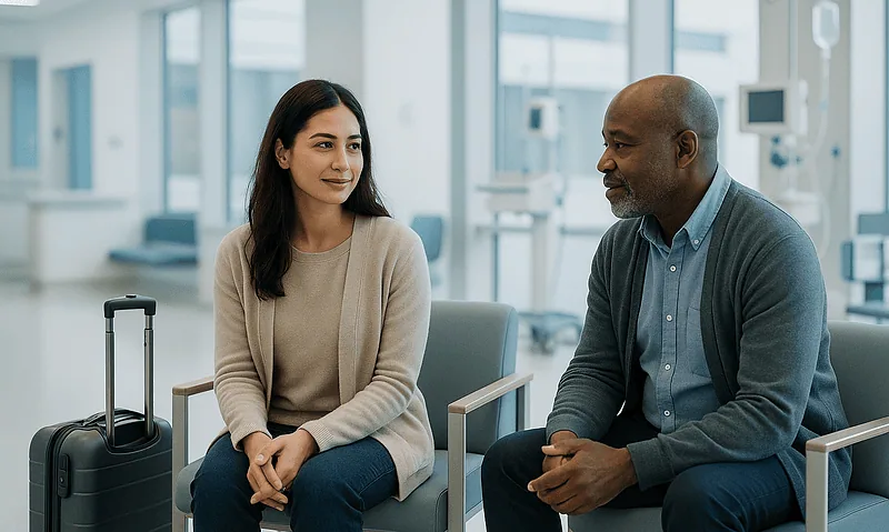 Patient and doctor having a consultation at the hospital.