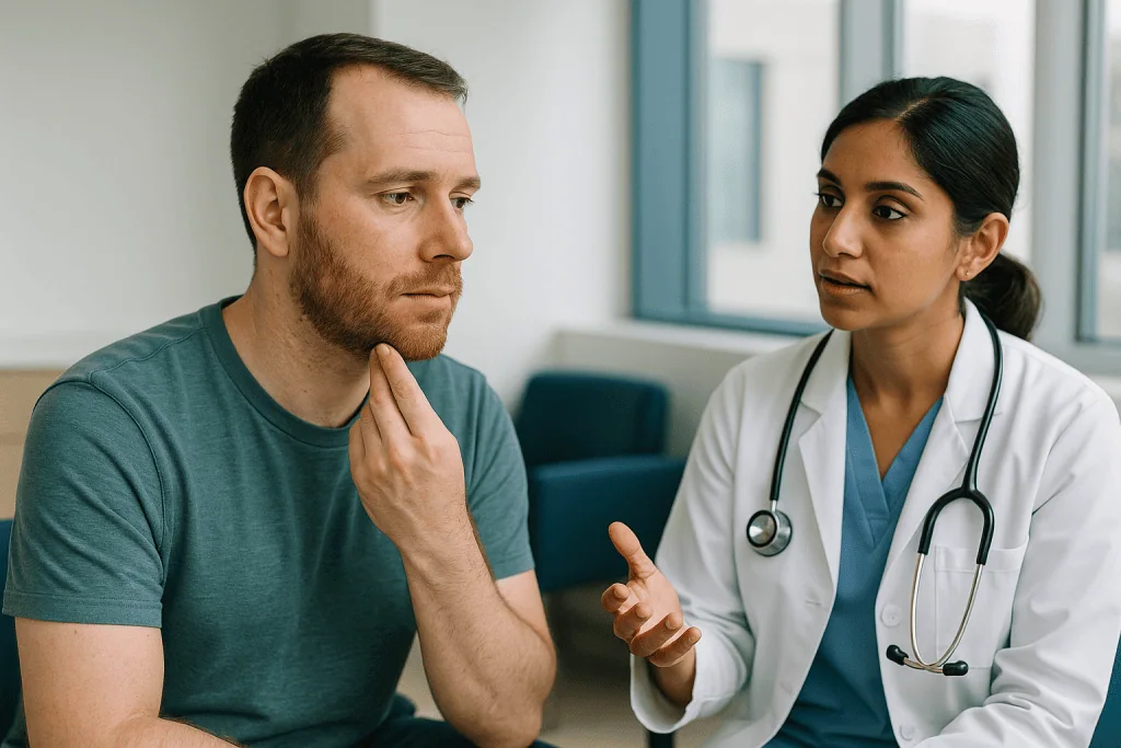 Doctor consulting patient in clinical office setting: Are my grafts secure after 7 days? The first two weeks explained