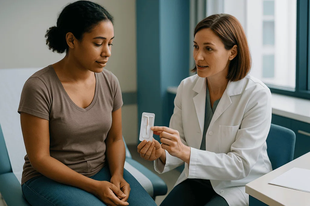 Doctor consulting patient about contraceptive device: Before the appointment: preparing for the IUD insertion procedure