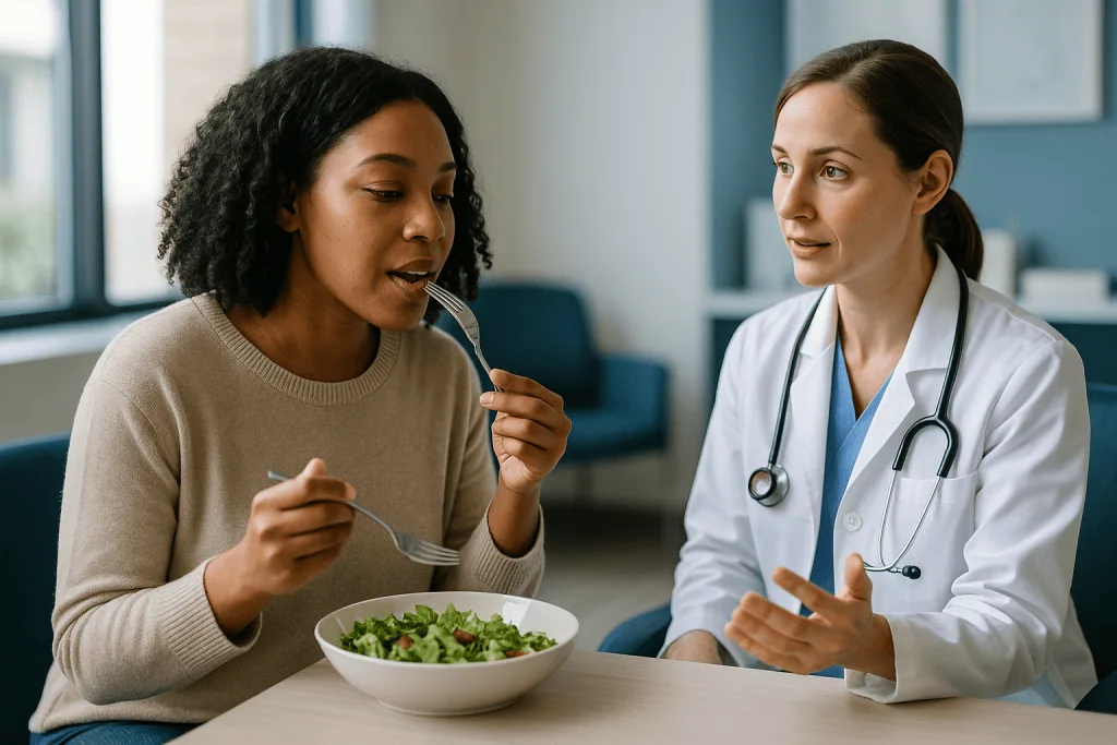 Doctor consulting patient about healthy eating and nutrition: Can buccal fat removal be reversed? What reversal realisticall