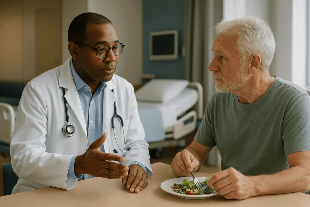 Doctor consulting patient about diet and nutrition: Can Troponin Be Elevated Without a Heart Attack?
