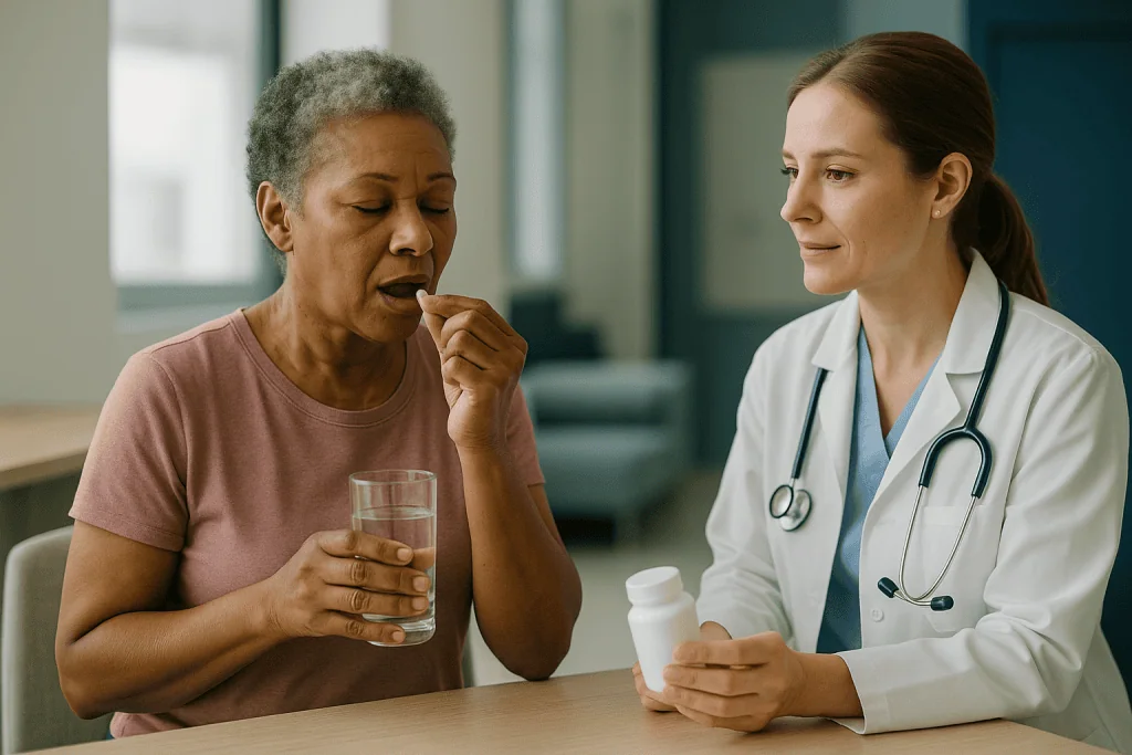 Doctor consulting patient about medication in clinic: Cholecystitis antibiotics: do you always need them?