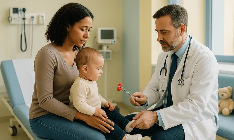 Pediatric consultation at Acibadem Hospital for craniosynostosis assessment.