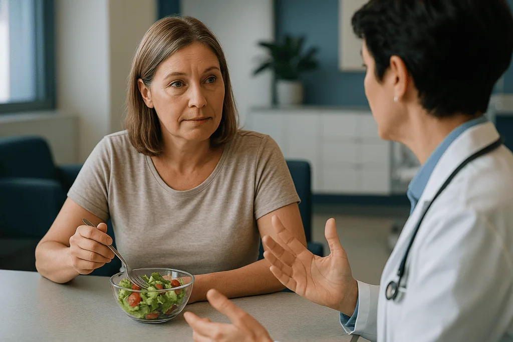 Patient consultation with doctor about diet and nutrition: Do I need an endocrinologist for hypothyroidism? Usually not, and
