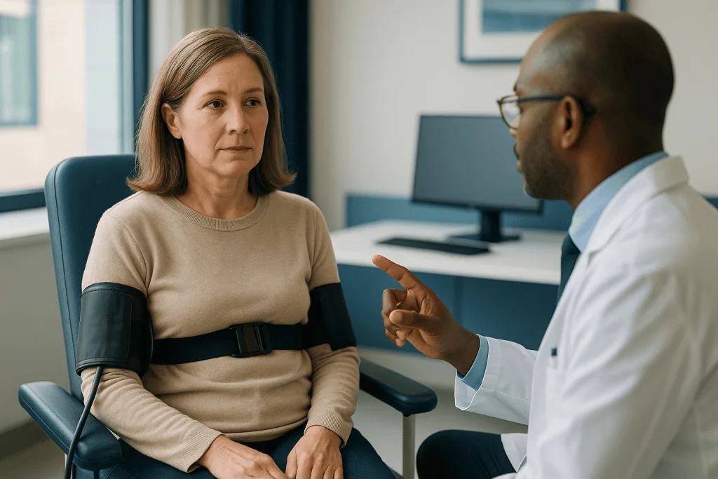 Doctor consulting with adult patient during medical examination: How a neurologist confirms the diagnosis before treating