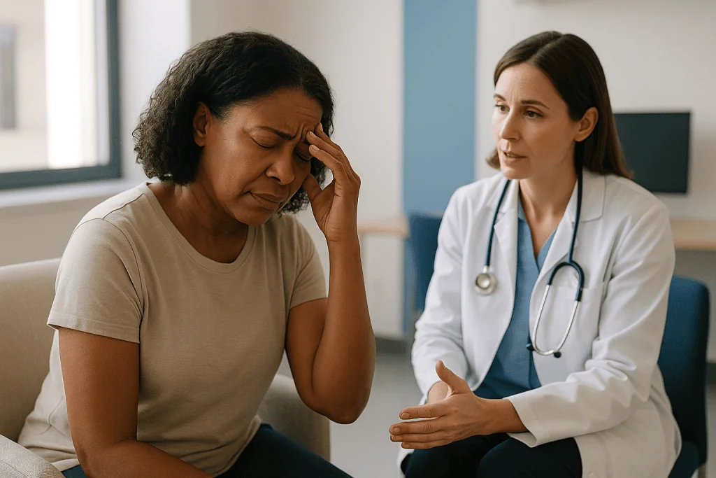 Doctor consulting patient about stress or health concerns: How do you know if you have high cortisol?