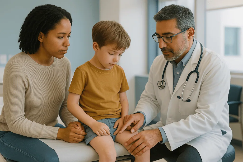 Pediatric urologist examining young boy with mother present: How does a pediatric urologist confirm the testicle is truly un