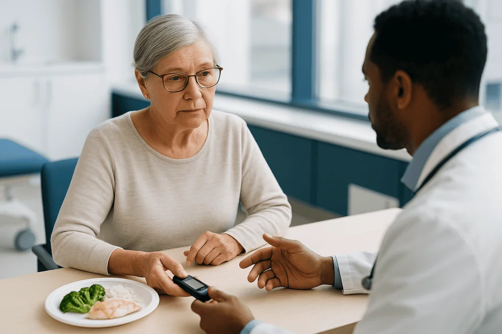 Older adult receiving diabetes or health monitoring consultation: How heart, lung, kidney disease and diabetes change the pi