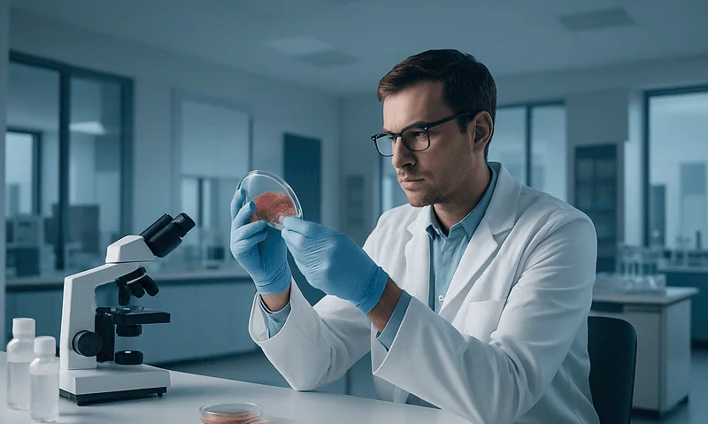 How Long Does Lung Abscess Treatment Take? Why Antibiotic Courses Run for Weeks 4 Researcher examining bacterial sample in laboratory setting.