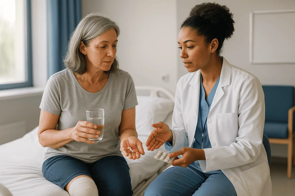 Doctor consulting patient about medication in clinical setting — How multimodal pain relief works, and why it replaced the si