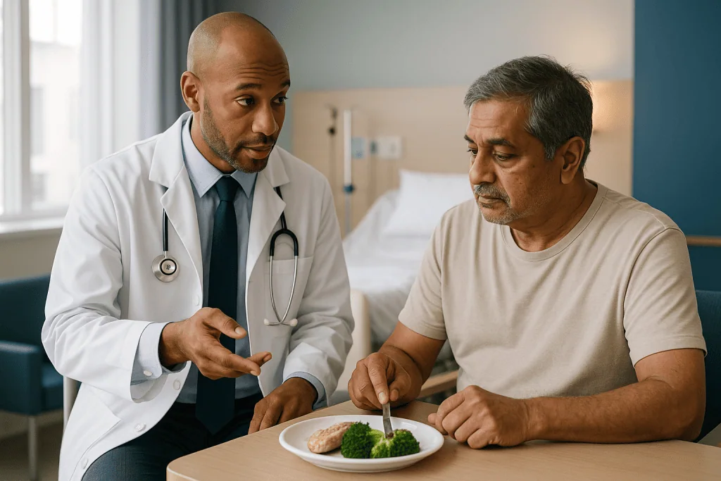 Doctor consulting patient about diet and nutrition: Is pancreatic surgery a major surgery? Why liver and pancreas operations