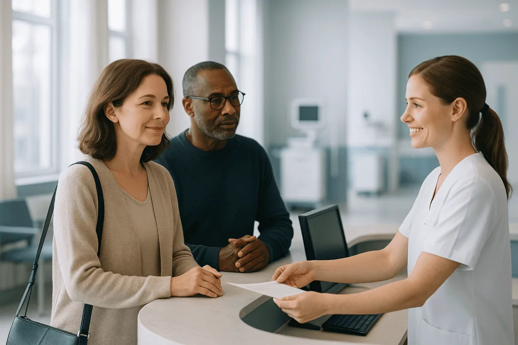 Medical Treatment in Turkey: A Practical Packing List for Hospital and Recovery 1 Patients consulting with a healthcare professional at Acibadem Hospital in Turkey.