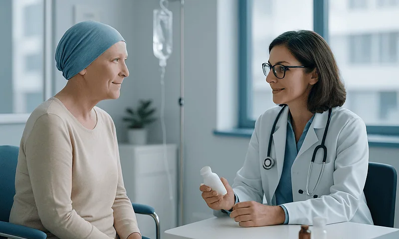 Medicines, Growth Factors or Transplant for Bone Marrow Failure: How Options Are Weighed 4 Doctor consulting with a patient in a hospital room.