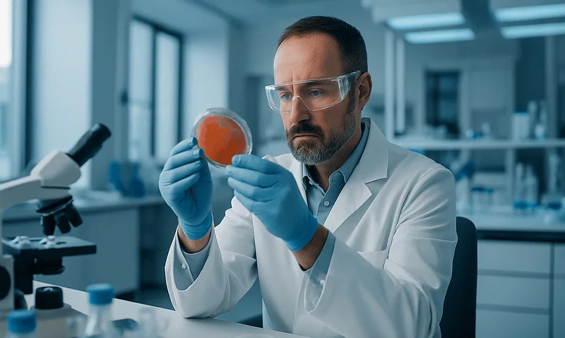 Preventive Antibiotics After Rheumatic Fever: Why the Stop Date Is Your Doctor's Call 5 Research scientist examining a petri dish in a laboratory setting.
