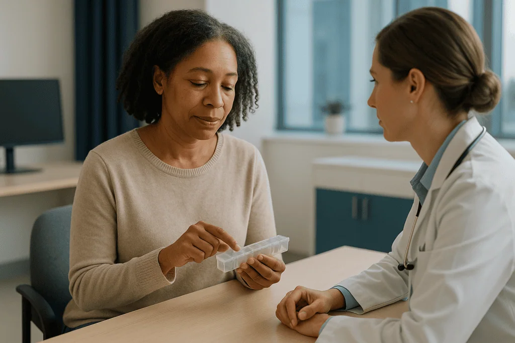 Healthcare provider discussing medication with adult patient: Question 2: What is this treatment supposed to do, and how wil