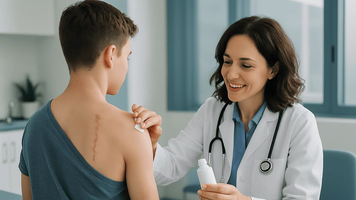 Scar and Sun Care After Congenital Nevus Removal: Dressings, Sutures and the Months After