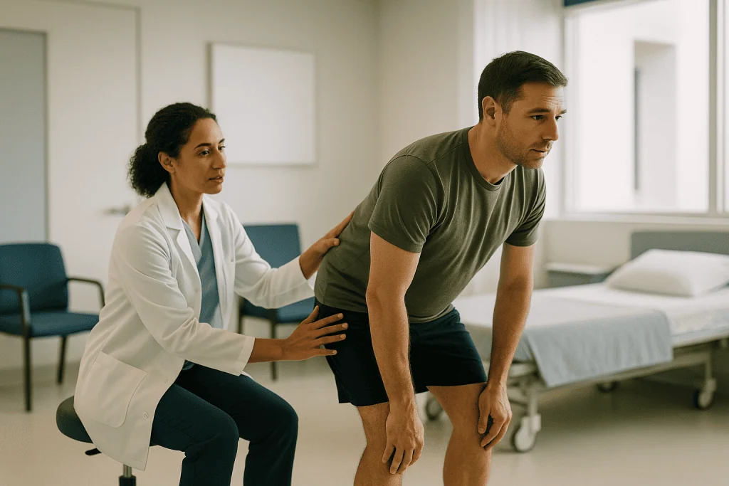 Physical therapist examining patient's leg flexibility and mobility — The Hip Hinge: The Move Most People Skip