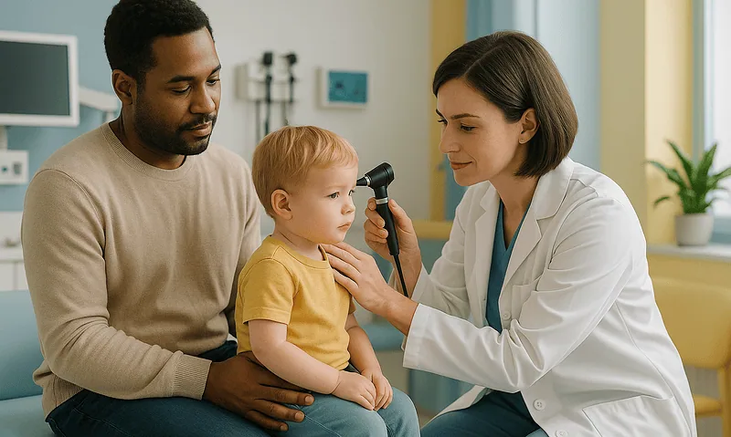 Pediatric consultation at Acibadem Hospital for viral croup treatment.