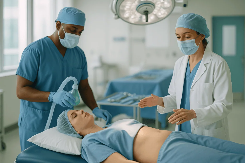 Surgeon and anesthesiologist preparing patient for general surgery — What actually happens during the operation, step by step