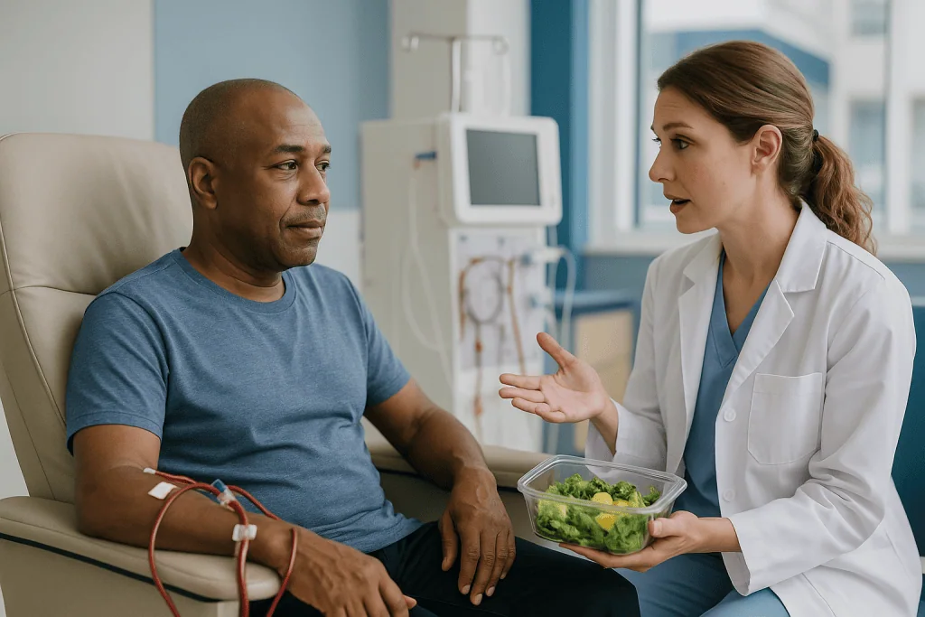 Doctor consulting patient about diet and nutrition: What actually happens in uremia, and why it feels the way it does