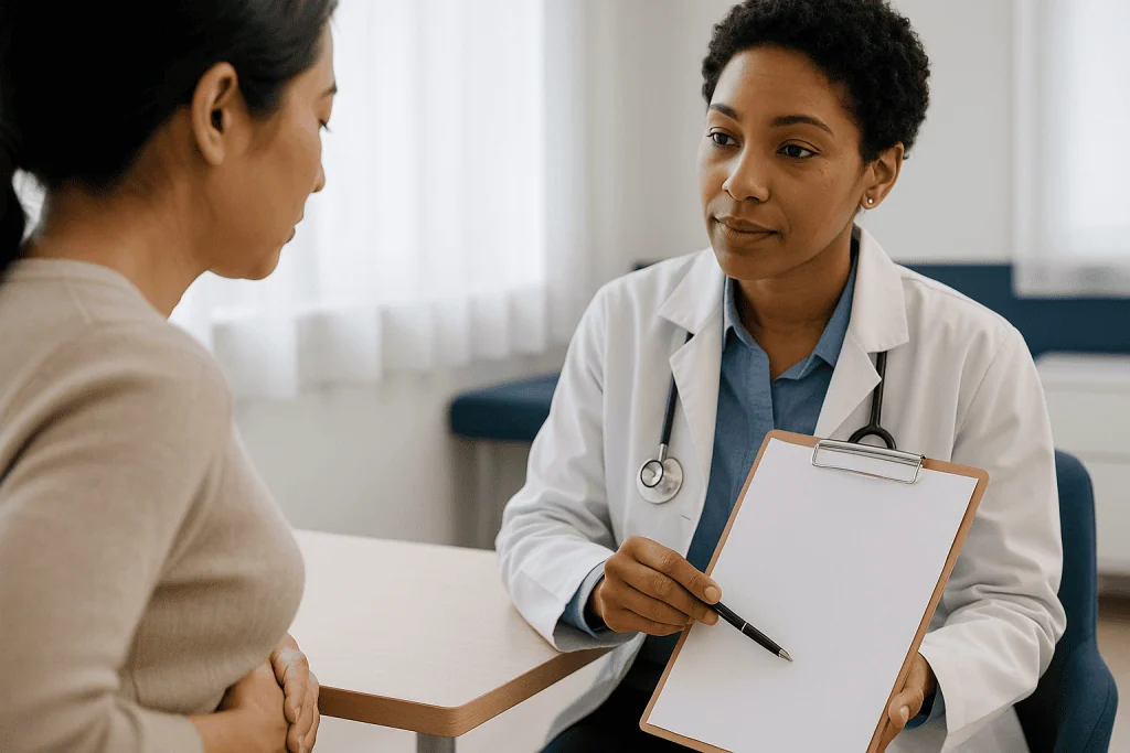 Female doctor consulting with patient during medical appointment: What actually happens inside an inflamed urethra