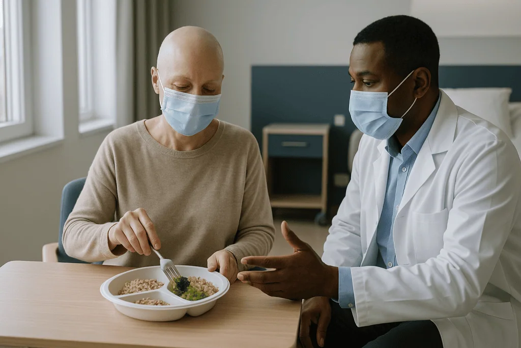 Doctor consulting patient about food or nutrition: What actually happens to your immune system in the first weeks and months
