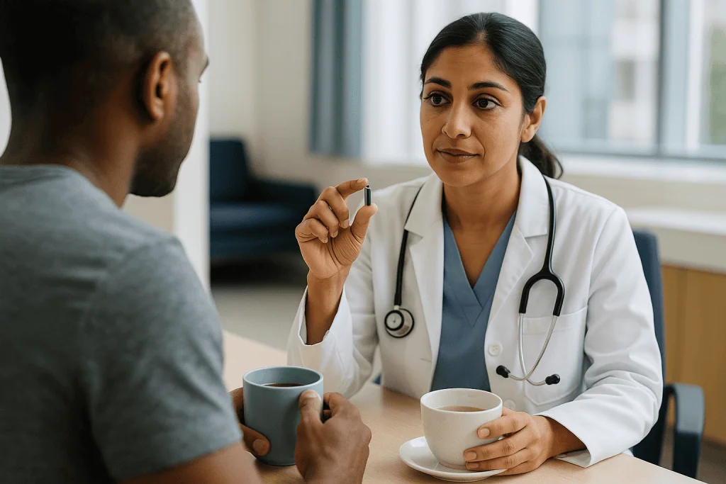 Doctor and patient consultation with beverages: What changed recently