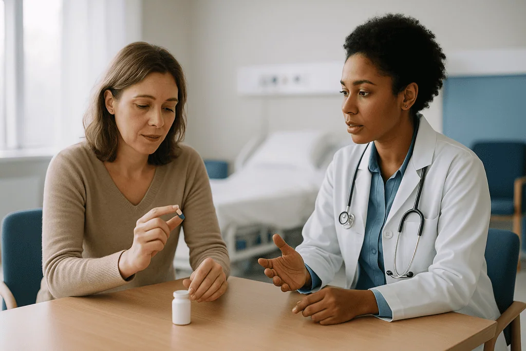 Doctor consulting patient about medication in clinical setting — What is antibiotic resistance, really?