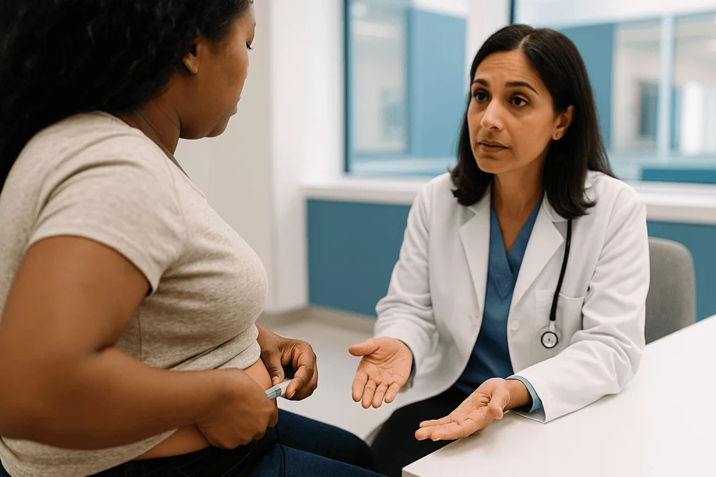 Doctor consulting with female patient in clinical setting: What is PCOS, and why does insulin sit at the center of it?