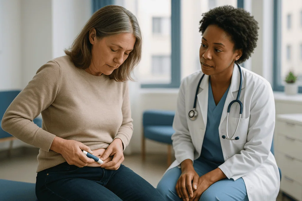 Doctor consulting with patient about injectable medication — What is semaglutide and how does it work?