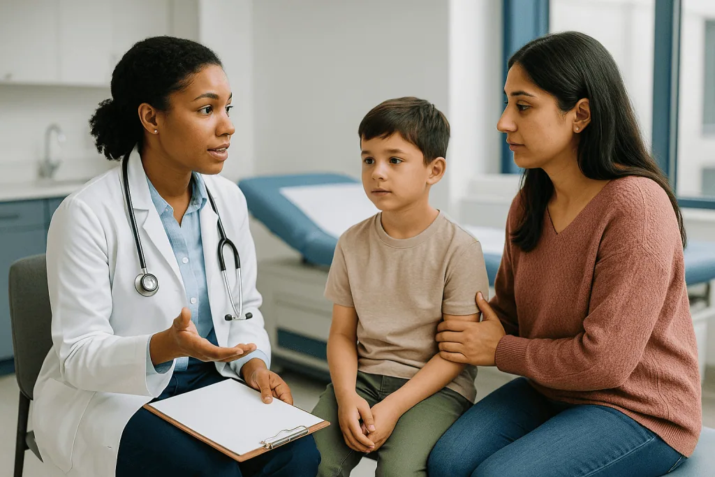 Female doctor consulting with mother and young boy child: What is type 2 renal tubular acidosis, and how do the types compar