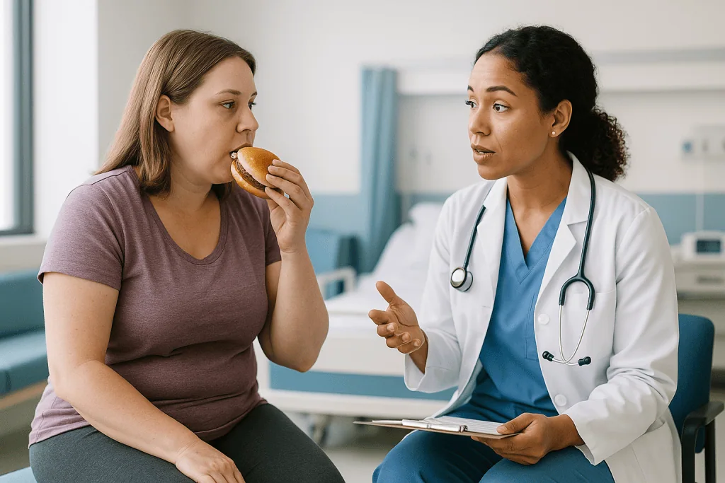 Doctor consulting patient about diet and nutrition: What the anesthesia review checks, and why honesty matters