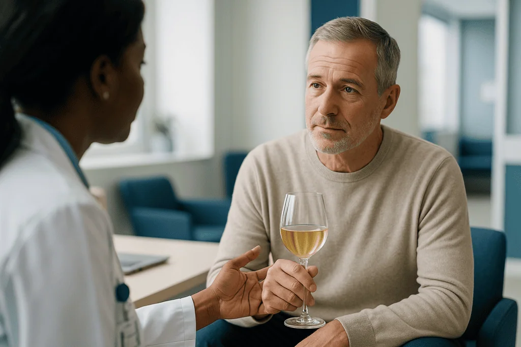 Two people in conversation, one holding a glass of white wine: What the evidence actually says, graded by strength