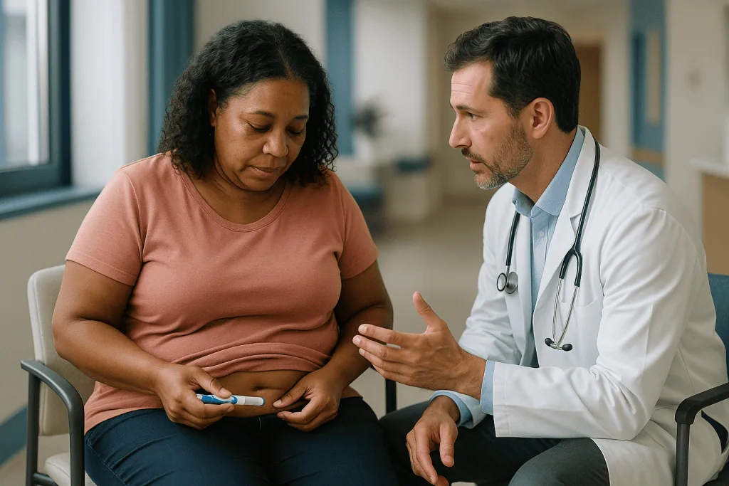 Doctor consulting with patient about test result — What the evidence actually says: grading the retatrutide trials